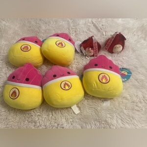 Squishmallows Pink and Yellow Plush Set